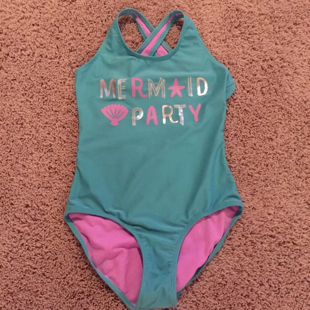 Cat & Jack One Piece Swimsuit, Sz L (10/12)